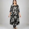 Floral Print fit & Flare Kurti Cotton Blend