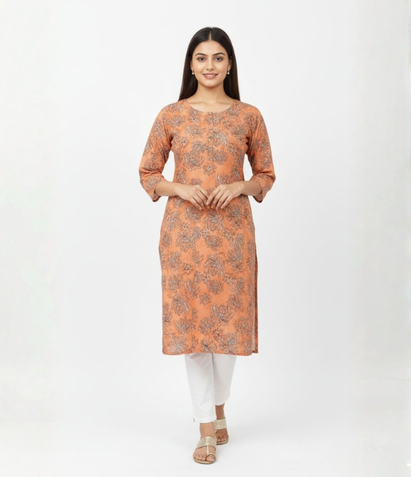 Women Floral Printed kurti Cotton Blend