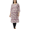 Floral Printed Cotton Blend Kurti