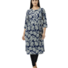 Floral Printed Cotton Blend Kurti