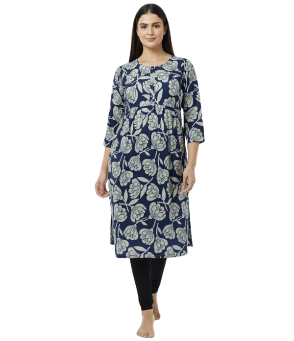 Floral Printed Cotton Blend Kurti