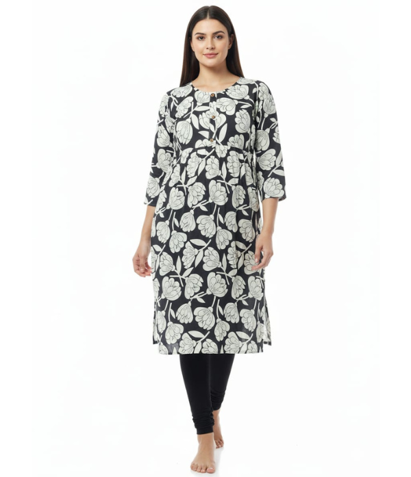 Floral Printed Cotton Blend Kurti