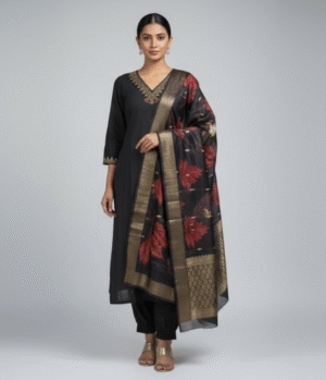 Viscos Rayon Kurthi Bottom Digital Printed Dupatta Set