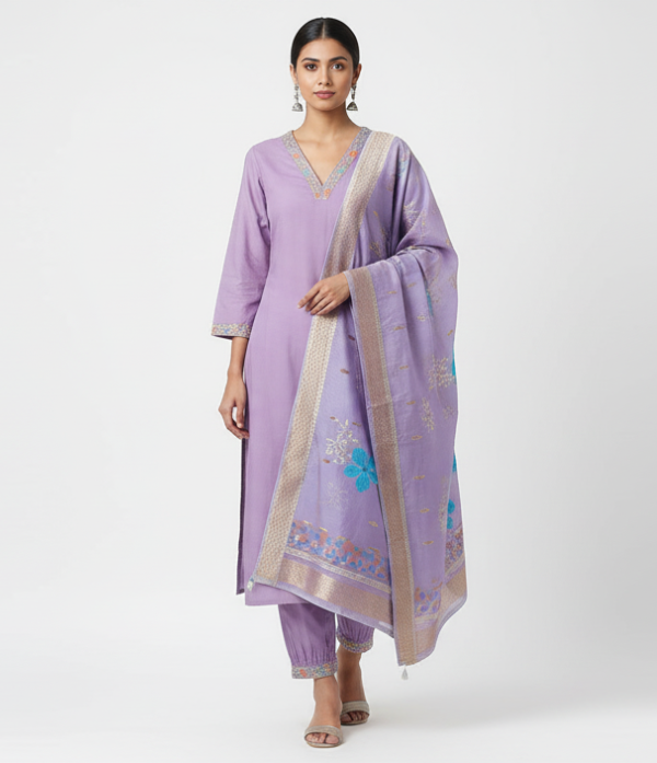 Viscos Rayon Kurti Bottom Digital Printed Dupatta Set