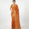 Woven design with zari work saree