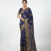 Woven design with zari work saree