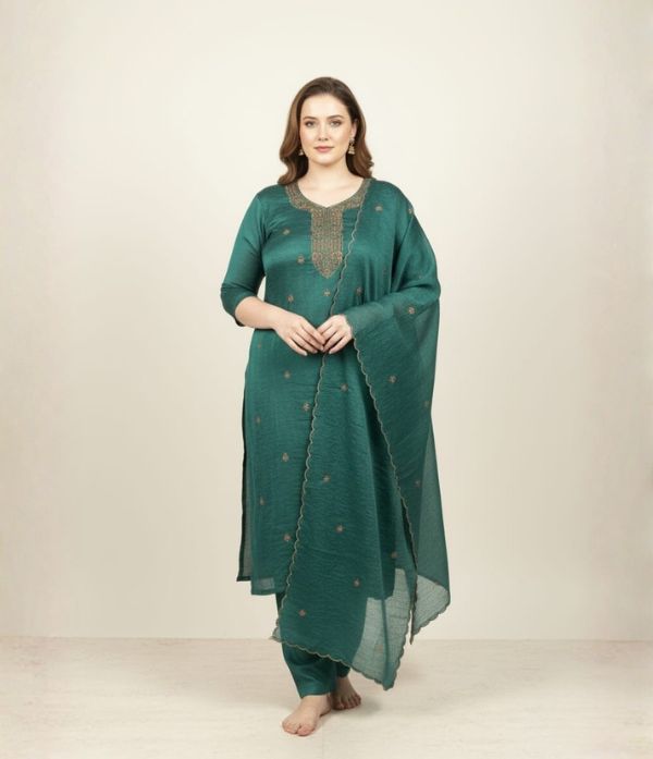 Crinkle Rayon Kurthi Bottom Duppatta