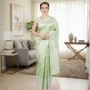 Banarasi Brocade Flower Print Saree