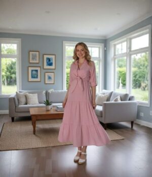 Cotton Gown With Jacket