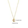 Gold plated stainless steel anti tarnish pearl studded contemporary pendand