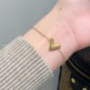 Gold plated stainless steel anti tarnish  v - shaped wraparound bracelet for women