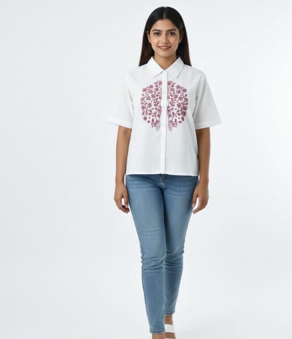 Cotton poplin shirt