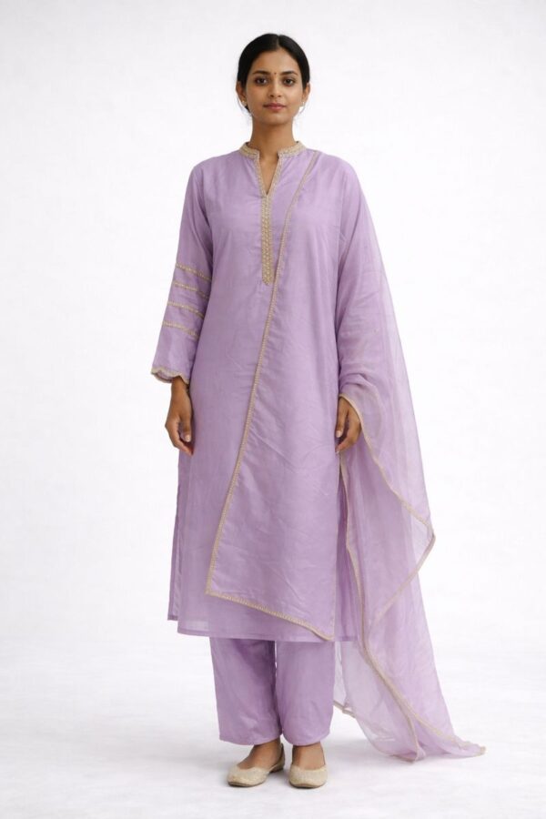 Uppada silk beads work Churidar sett