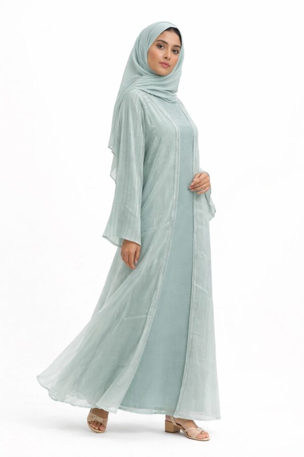 Outer organza cloth Inner cey cloth Abaya
