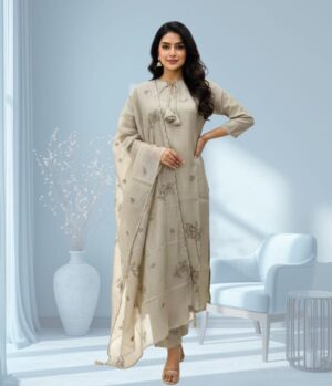 Malchandari thread work Churidar sett